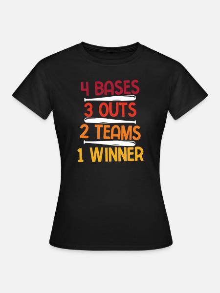 Baseball - Frauen T-Shirt - Schwarz
