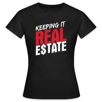 Immobilien-Händler Für Immobilien-Makler - Frauen T-Shirt - Schwarz - Vorne - AI Model Female 172 dark (172cm)