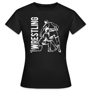 Grappling Martial Arts Wrestling - Frauen T-Shirt - Schwarz - Vorne - AI Model Female 172 dark (172cm)