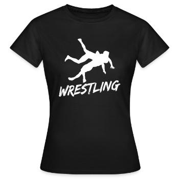 Grappling Martial Arts Wrestling - Frauen T-Shirt - Schwarz - Vorne - AI Model Female 172 dark (172cm)