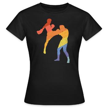 Kickboxing - Frauen T-Shirt - Schwarz - Vorne - AI Model Female 172 dark (172cm)