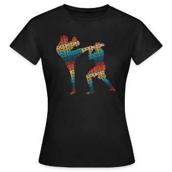 Kickboxing - Frauen T-Shirt - Schwarz - Vorne - AI Model Female 172 dark (172cm)