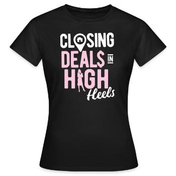 Immobilien-Händler Für Immobilien-Makler - Frauen T-Shirt - Schwarz - Vorne - AI Model Female 172 dark (172cm)
