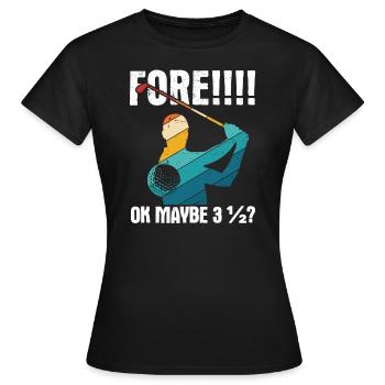 Golfplatz zum Golfen Golf - Frauen T-Shirt - Schwarz - Vorne - AI Model Female 172 dark (172cm)