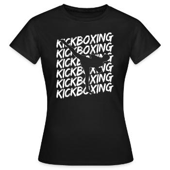 Kickboxing - Frauen T-Shirt - Schwarz - Vorne - AI Model Female 172 dark (172cm)