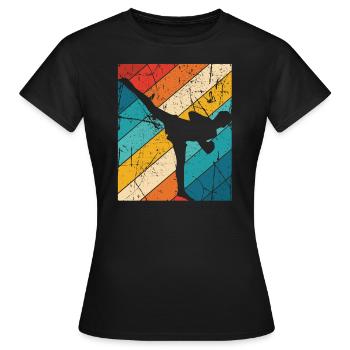 Kickboxing - Frauen T-Shirt - Schwarz - Vorne - AI Model Female 172 dark (172cm)