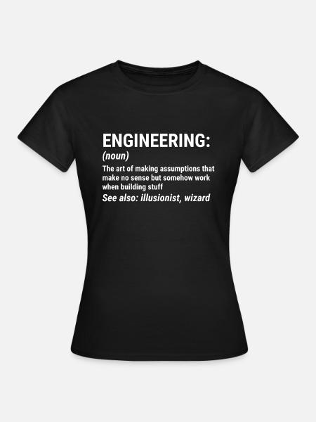 Funny Engineering Definition Engineer Gift T-shirt - Women's T-Shirt - black