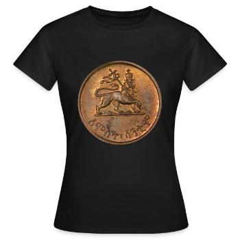 Lion of Juda - Reggae Jah Rastafari Roots Rasta - Frauen T-Shirt - Schwarz - Vorne - AI Model Female 172 dark (172cm)