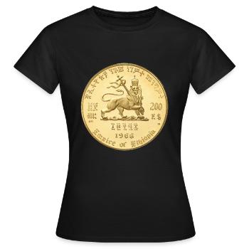 Lion of Juda - Jah Rastafari Roots Rasta Reggae - Frauen T-Shirt - Schwarz - Vorne - AI Model Female 172 dark (172cm)