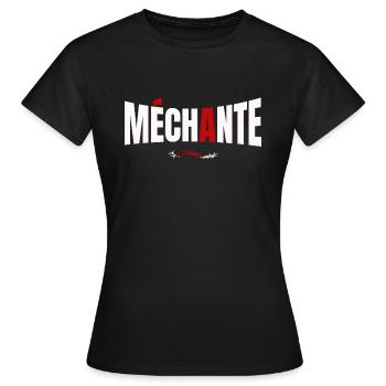 méchante - T-shirt Femme - noir - Devant - AI Model Female 172 dark (172cm)