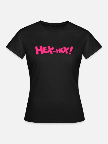 Bibi Blocksberg Hex Hex! Schriftzug pink - Frauen T-Shirt - Schwarz