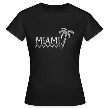 Miami - Frauen T-Shirt - Schwarz - Vorne - AI Model Female 172 dark (172cm)