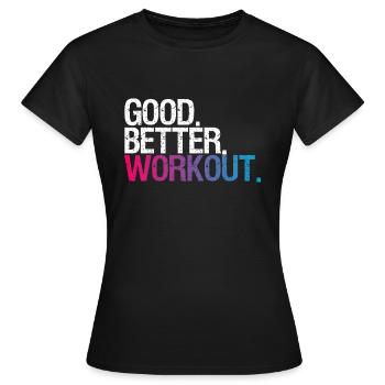 Workout - Women's T-Shirt - black - Front - AI Model Female 172 dark (172cm)