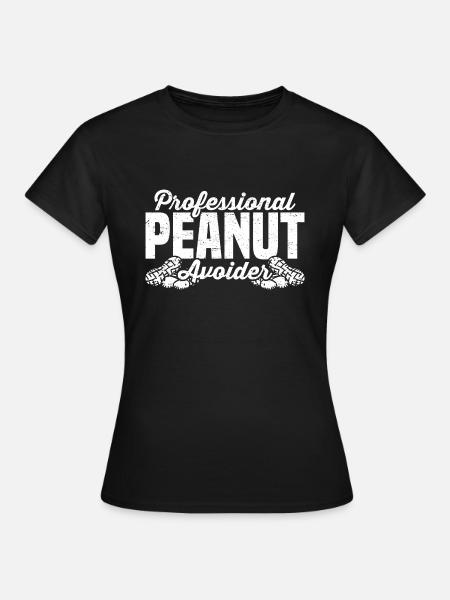 Erdnuss-Allergie Nuss-Allergie - Frauen T-Shirt - Schwarz