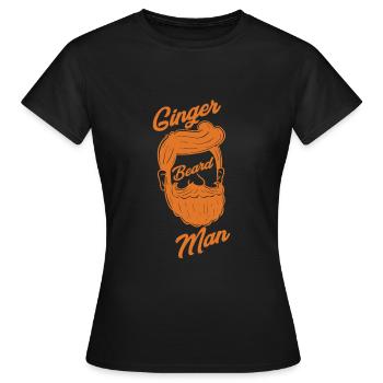 Ginger Beard - Women's T-Shirt - black - Front - AI Model Female 172 dark (172cm)