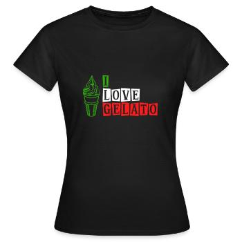 Ich liebe Gelato - Frauen T-Shirt - Schwarz - Vorne - AI Model Female 172 dark (172cm)