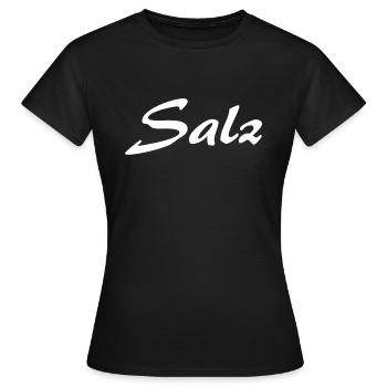 Salz - Frauen T-Shirt - Schwarz - Vorne - AI Model Female 172 dark (172cm)