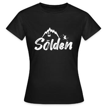 Sölden - Frauen T-Shirt - Schwarz - Vorne - AI Model Female 172 dark (172cm)