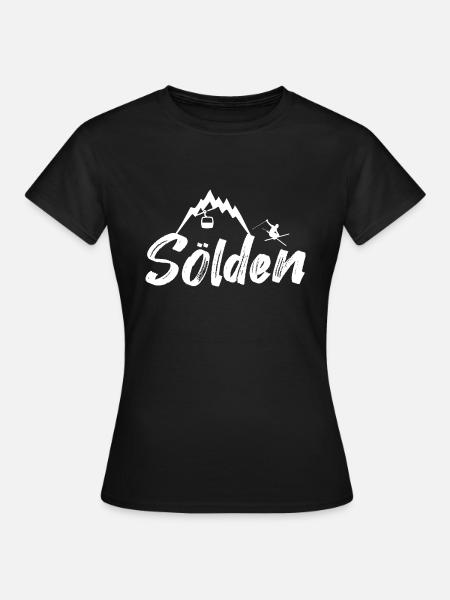Sölden - Frauen T-Shirt - Schwarz