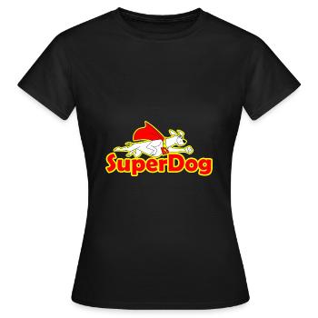 Super dog - Women's T-Shirt - black - Front - AI Model Female 172 dark (172cm)