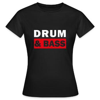 Drum And Bass - T-shirt Femme - noir - Devant - AI Model Female 172 dark (172cm)