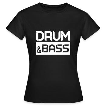 Drum &Bass Drum And Bass DnB Rave - T-shirt Femme - noir - Devant - AI Model Female 172 dark (172cm)