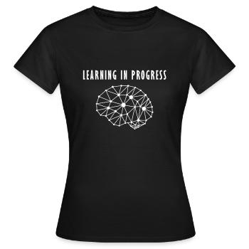 Processus d’apprentissage du cerveau humain Processus d’apprentissage - T-shirt Femme - noir - Devant - AI Model Female 172 dark (172cm)
