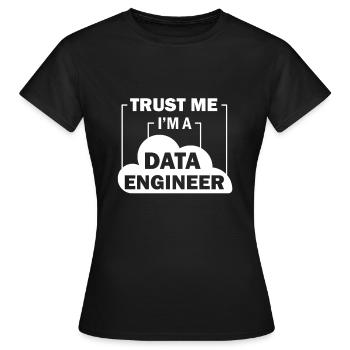Data Engineer Data Science - Frauen T-Shirt - Schwarz - Vorne - AI Model Female 172 dark (172cm)