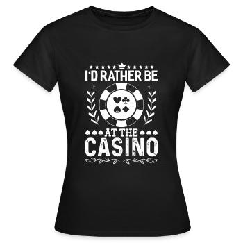 Casino Glückspiel - Frauen T-Shirt - Schwarz - Vorne - AI Model Female 172 dark (172cm)