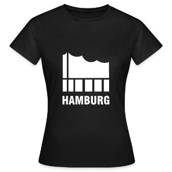 The concert hall of the Elbphilharmonie - Women's T-Shirt - black - Front - AI Model Female 172 dark (172cm)