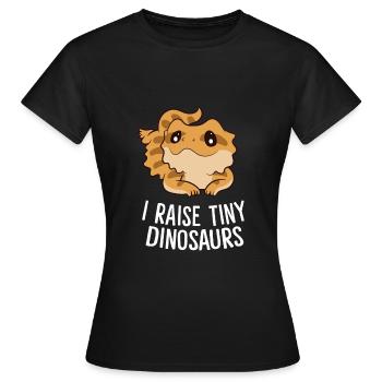 J’éduque de minuscules dinosaures lézard Gecko Reptil - T-shirt Femme - noir - Devant - AI Model Female 172 dark (172cm)
