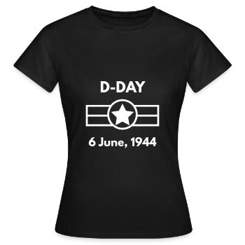 D- Day Normandy landings - Frauen T-Shirt - Schwarz - Vorne - AI Model Female 172 dark (172cm)