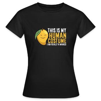 Mangue fruit Halloween Mango costume fruit - T-shirt Femme - noir - Devant - AI Model Female 172 dark (172cm)