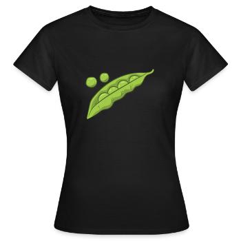 Pois Légumes Cadeau Pois Costume - T-shirt Femme - noir - Devant - AI Model Female 172 dark (172cm)