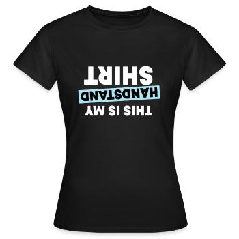 Chemise de gymnastique et de poirier - T-shirt Femme - noir - Devant - AI Model Female 172 dark (172cm)