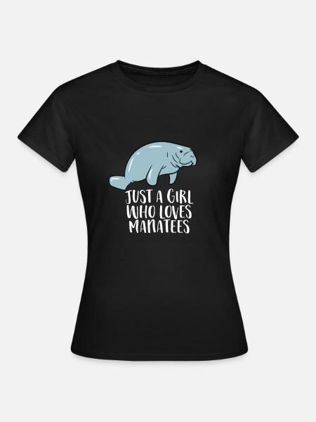 Nur Ein Mädchen Das Seekühe Liebt - Frauen T-Shirt - Schwarz