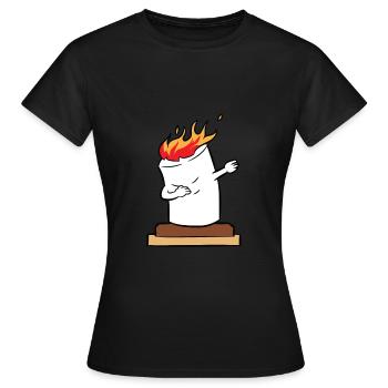 Funny Dabbing Marshmallow Halloween Marshmallows - Women's T-Shirt - black - Front - AI Model Female 172 dark (172cm)