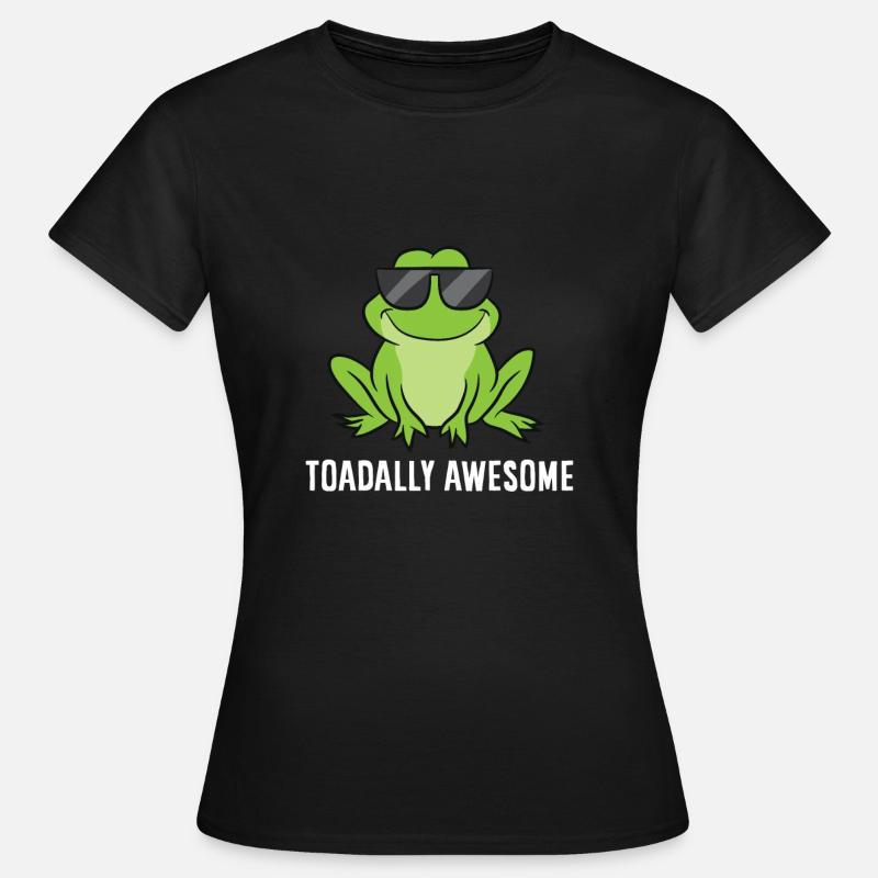 Frog Lover Gift Toadally Awesome Love Frogs - Women's T-Shirt - black