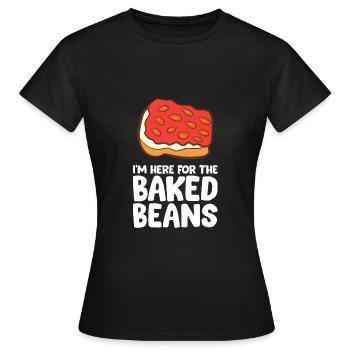 Drôle d’amateur de haricots cuits au four im ici pour le cuit au four - T-shirt Femme - noir - Devant - AI Model Female 172 dark (172cm)