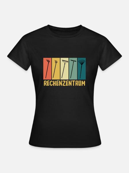 Rechenzentrum lustiger Informatiker Gärtner - Frauen T-Shirt - Schwarz