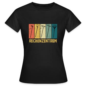 Rechenzentrum Garten Rechen Gärtner Gartenarbeit - Frauen T-Shirt - Schwarz - Vorne - AI Model Female 172 dark (172cm)