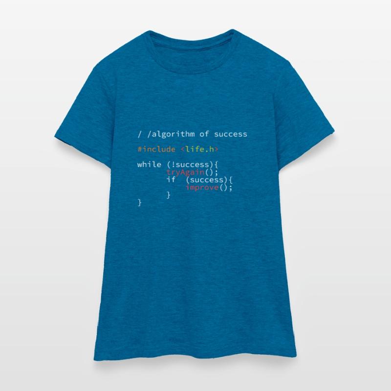 Algorithm of success Nerd Programmcode Entwickler Frauen T-Shirt