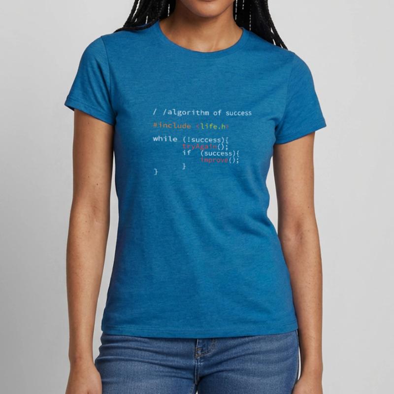 Algorithm of success Nerd Programmcode Entwickler Frauen T-Shirt