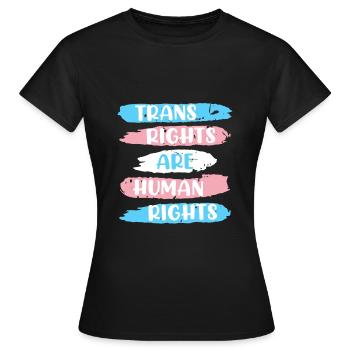 Transights are Human Rights Transgender - T-shirt Femme - noir - Devant - AI Model Female 172 dark (172cm)
