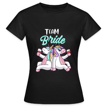 Team Braut Junggesellenabschied Junggesellin - Frauen T-Shirt - Schwarz - Vorne - AI Model Female 172 dark (172cm)