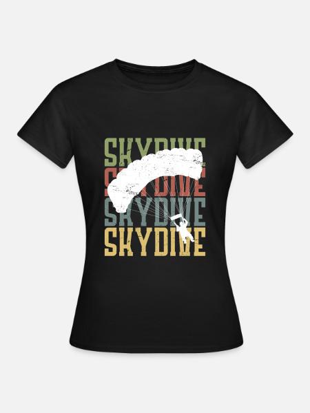 Fallschirmspringer Motiv Skydive Skydiver - Frauen T-Shirt - Schwarz