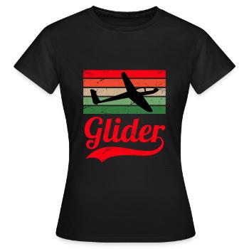 Planeurs thermiques Planeurs Pilotes Planeurs - T-shirt Femme - noir - Devant - AI Model Female 172 dark (172cm)