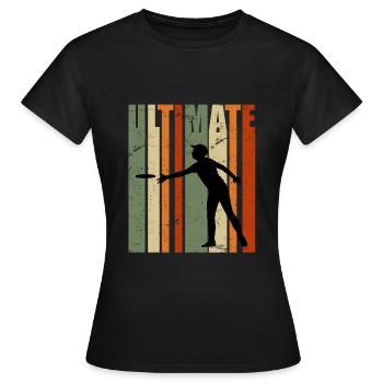 Ultimate Frisbee - Frauen T-Shirt - Schwarz - Vorne - AI Model Female 172 dark (172cm)