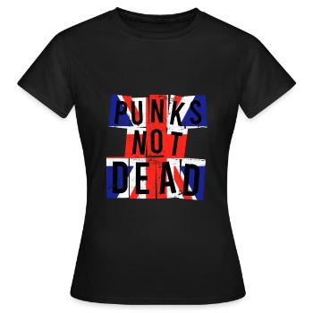 Punks not dead Punker England Großbritannien - Frauen T-Shirt - Schwarz - Vorne - AI Model Female 172 dark (172cm)