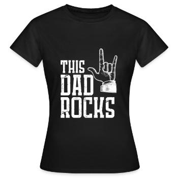 Handzeichen Rocker rock rock ce père rock - T-shirt Femme - noir - Devant - AI Model Female 172 dark (172cm)